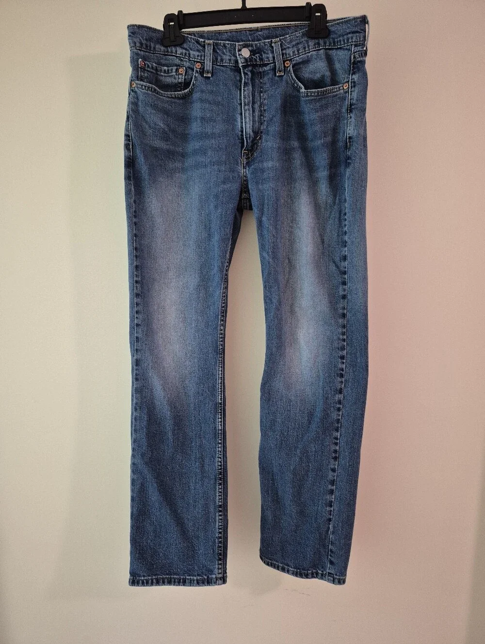 Levi's Men's Blue Denim Jeans 505 34x30 - Classic Fit